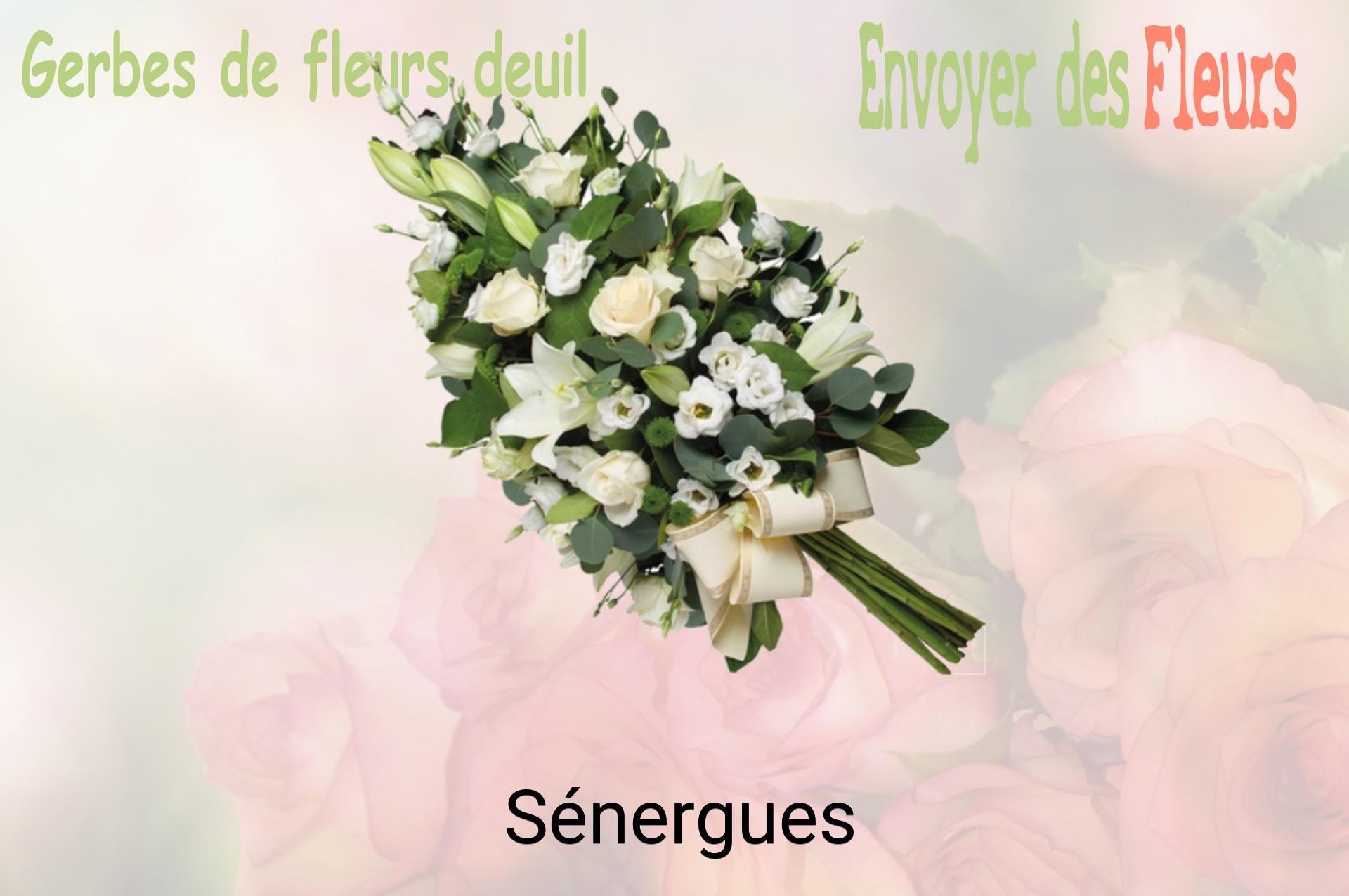 Gerbe de fleurs de deuil livrée à Sénergues